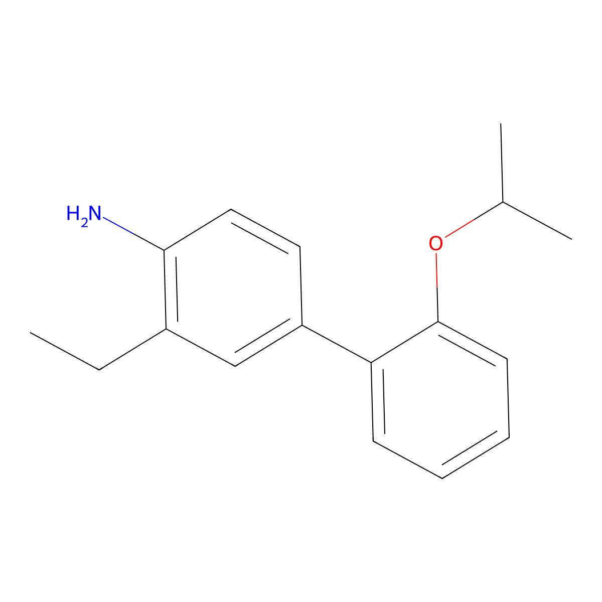 3-Ethyl-2'-isopropoxy-[1,1'-biphenyl]-4-amine molecular structure, CAS 1511576-72-9