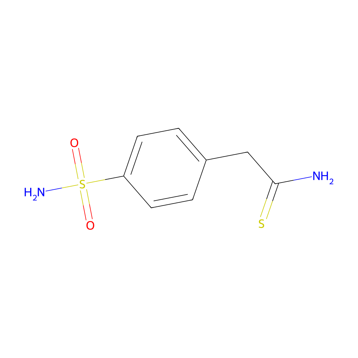 2-(4-Sulfamoylphenyl)ethanethioamide molecular structure, CAS 1511577-23-3
