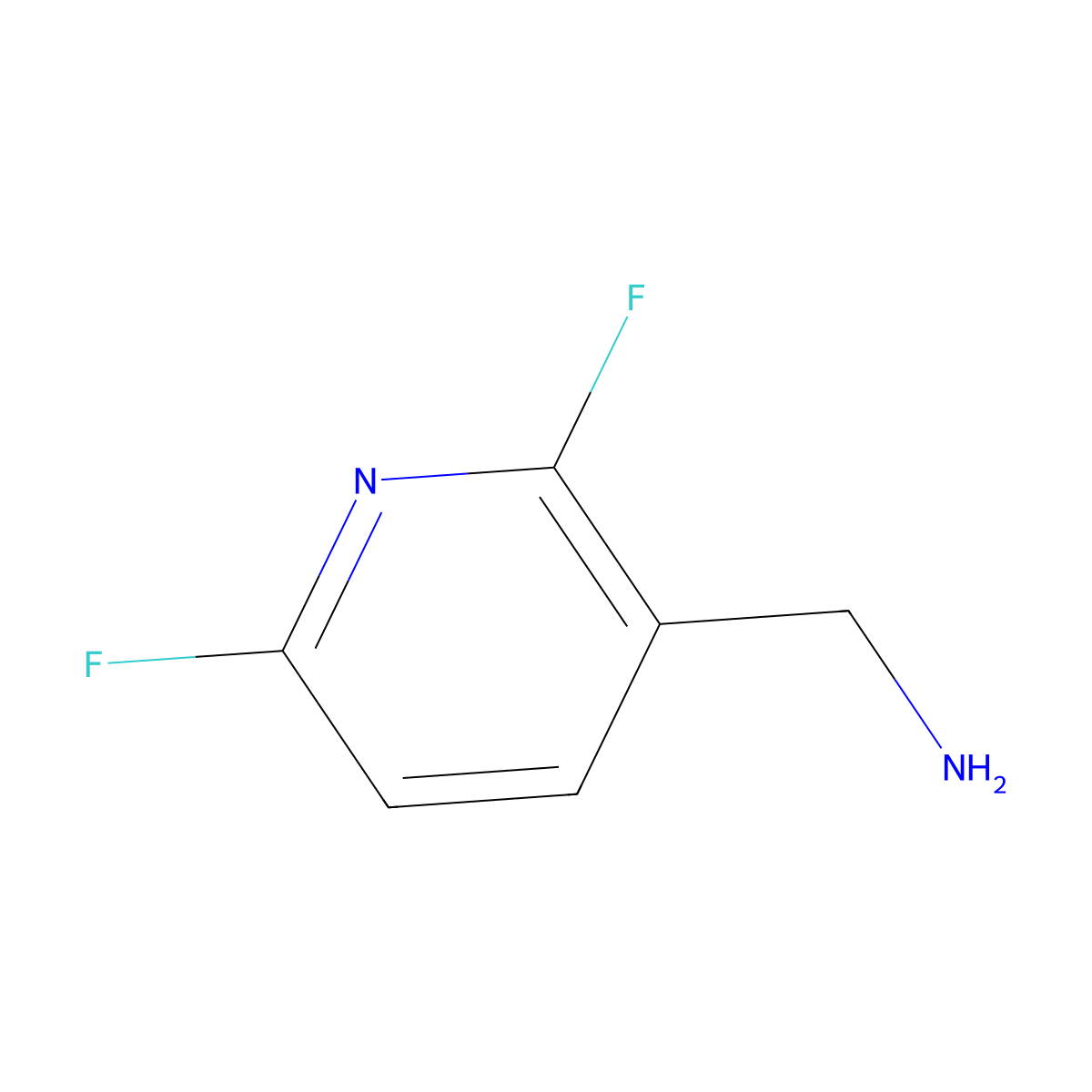 (2,6-Difluoropyridin-3-yl)methanamine molecular structure, CAS 1511582-33-4