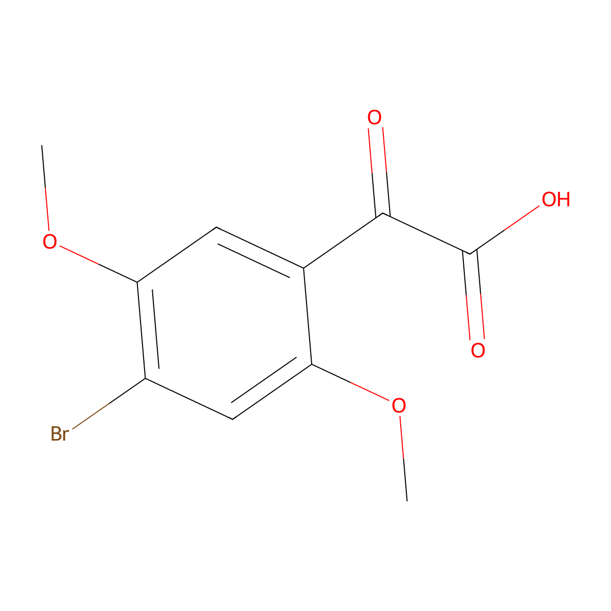 2-(4-Bromo-2,5-dimethoxyphenyl)-2-oxoacetic acid molecular structure, CAS 1511583-67-7