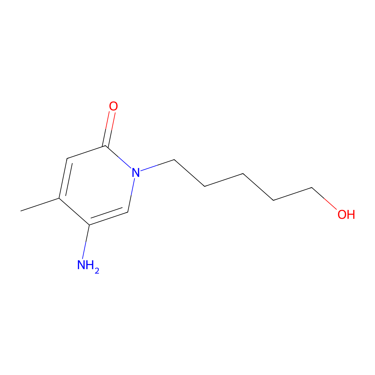 5-Amino-1-(5-hydroxypentyl)-4-methylpyridin-2(1h)-one molecular structure, CAS 1511584-92-1