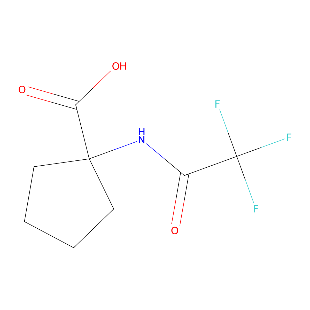 1-Trifluoroacetylaminocyclopentanecarboxylic acid molecular structure, CAS 151159-24-9