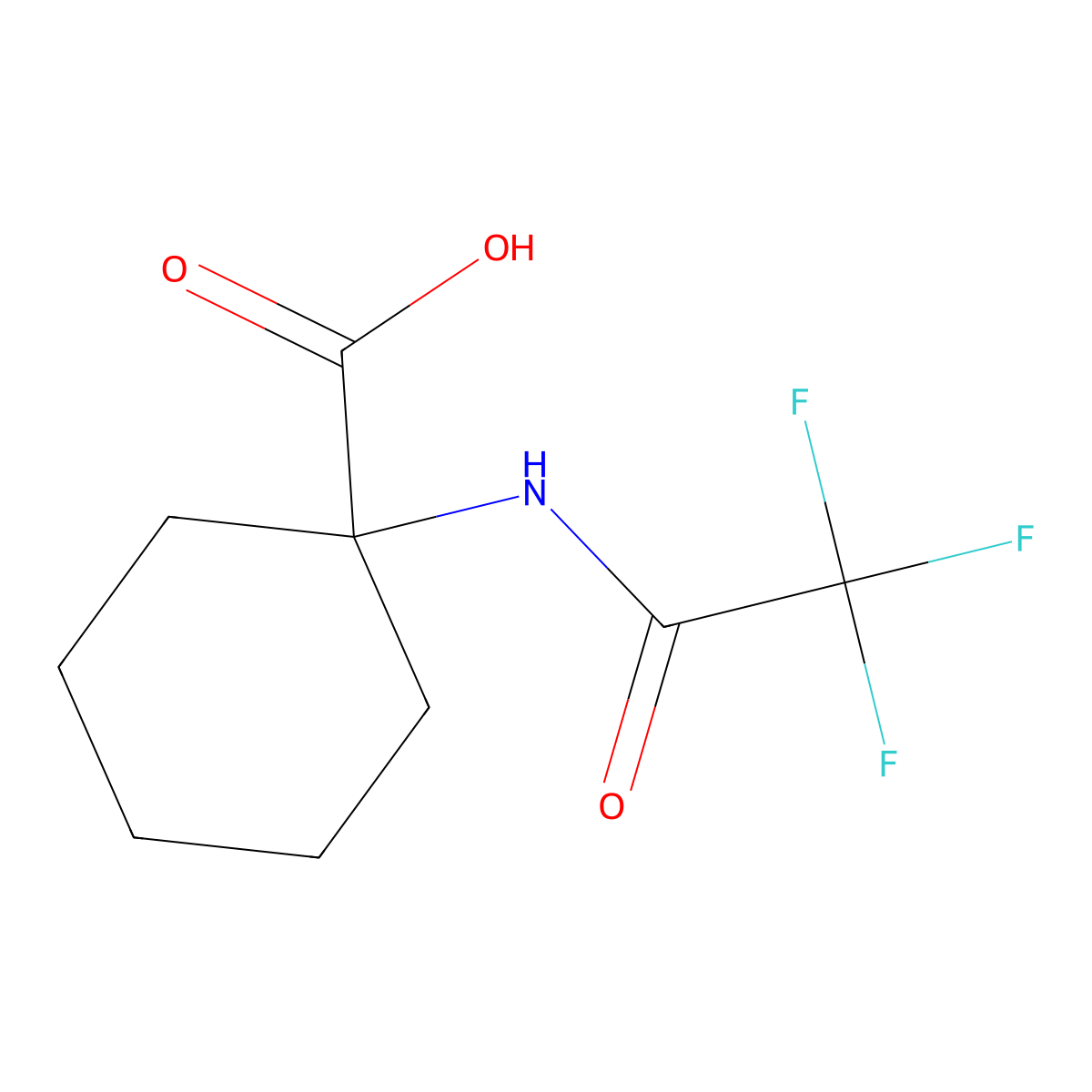 1-(2,2,2-Trifluoroacetamido)cyclohexane-1-carboxylic acid molecular structure, CAS 151159-28-3