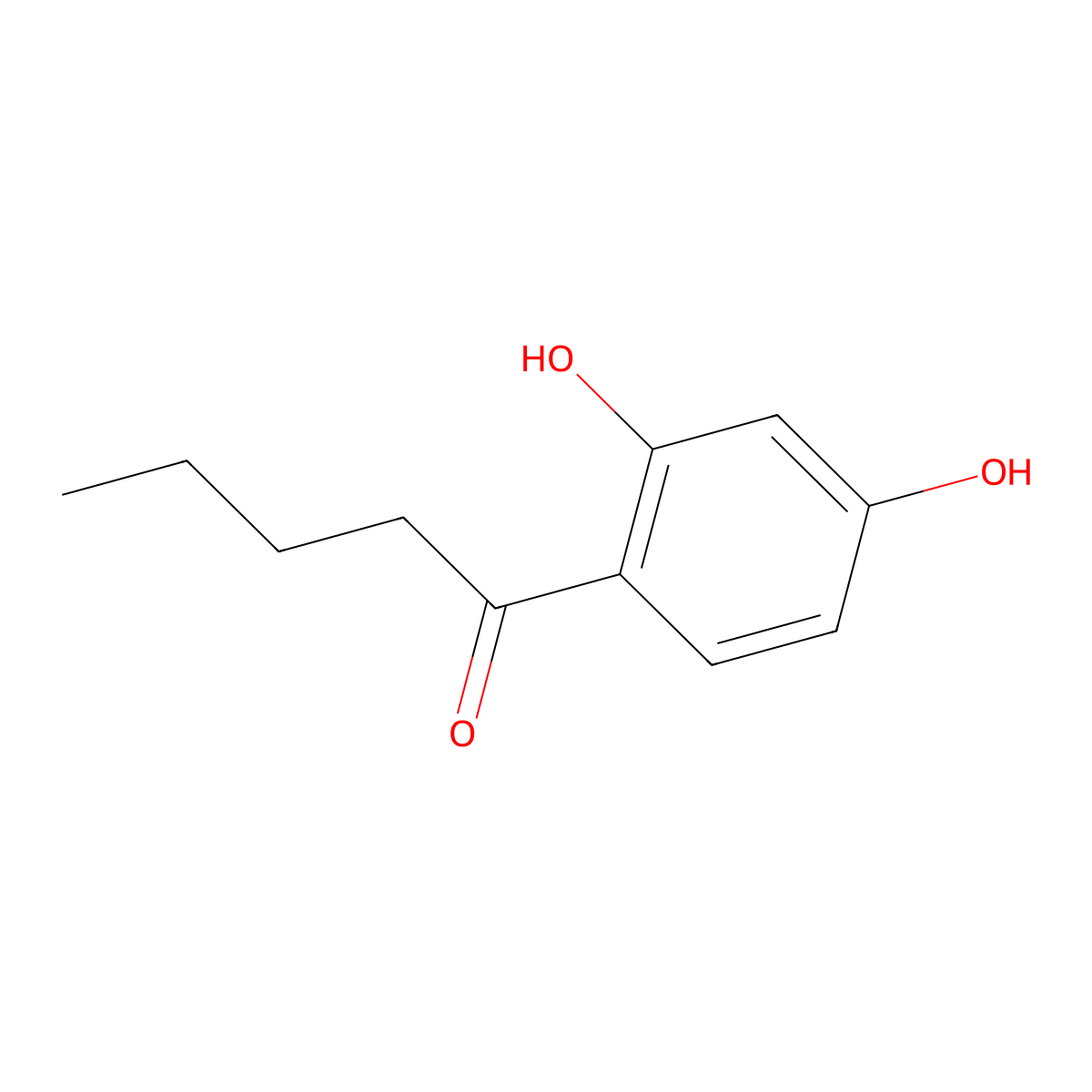 1-(2,4-Dihydroxyphenyl)-1-pentanone molecular structure, CAS 15116-13-9
