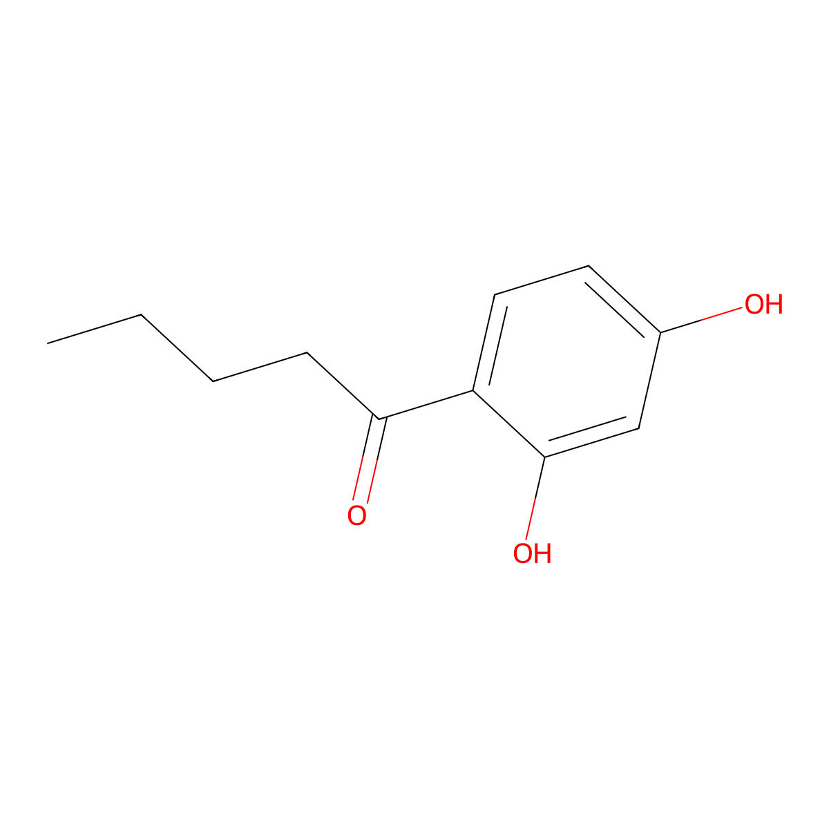 1-(2,4-Dihydroxyphenyl)-1-pentanone molecular structure, CAS 15116-13-9