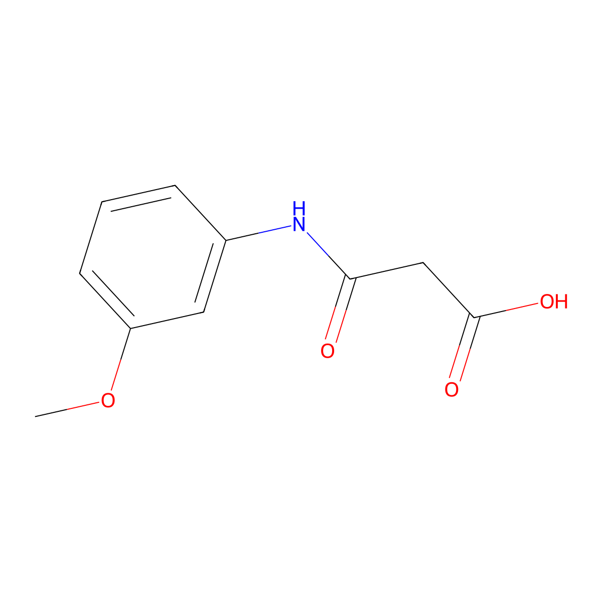 3-(3-Methoxyanilino)-3-oxopropanoic acid molecular structure, CAS 15116-22-0