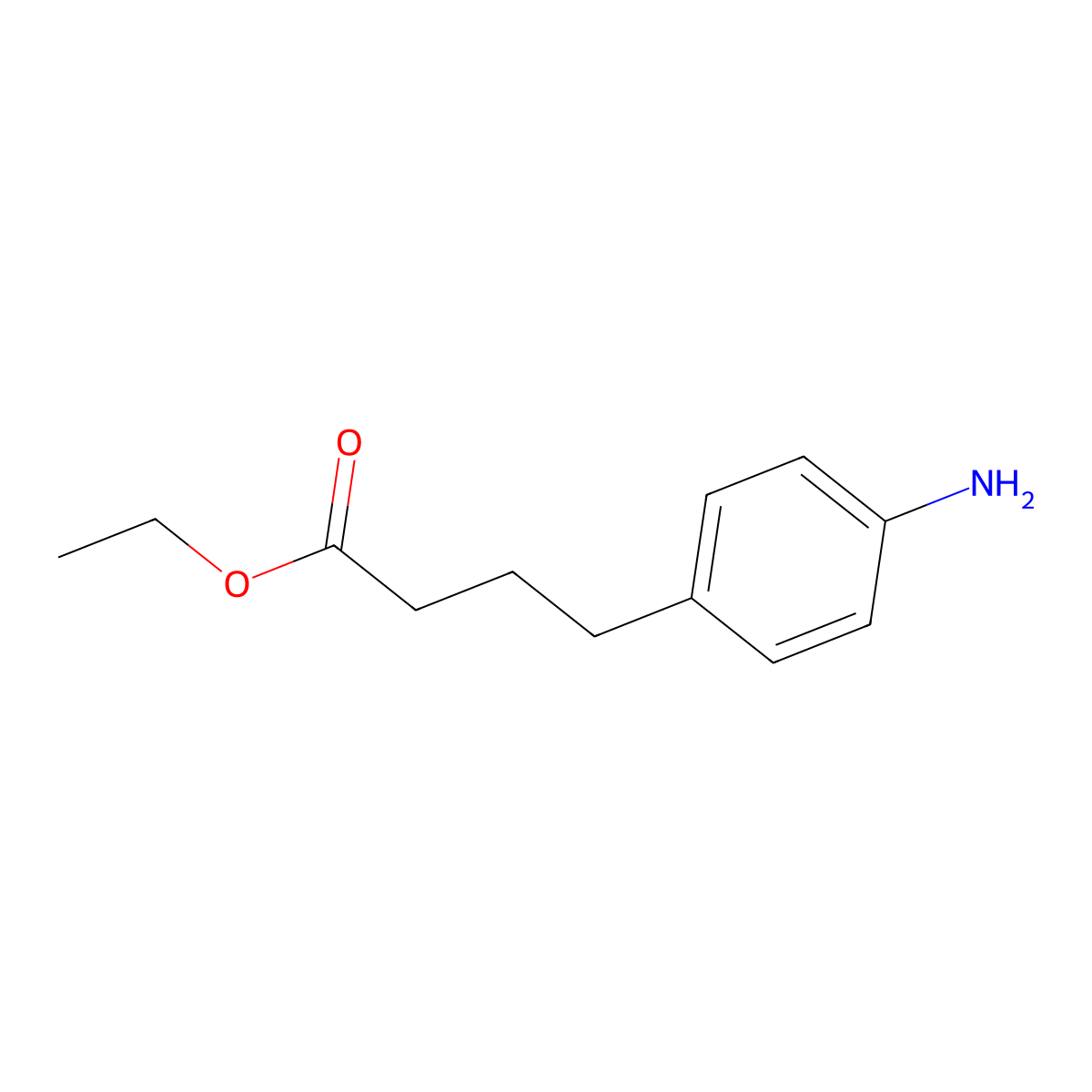 Ethyl 4-(4-aminophenyl)butanoate molecular structure, CAS 15116-32-2