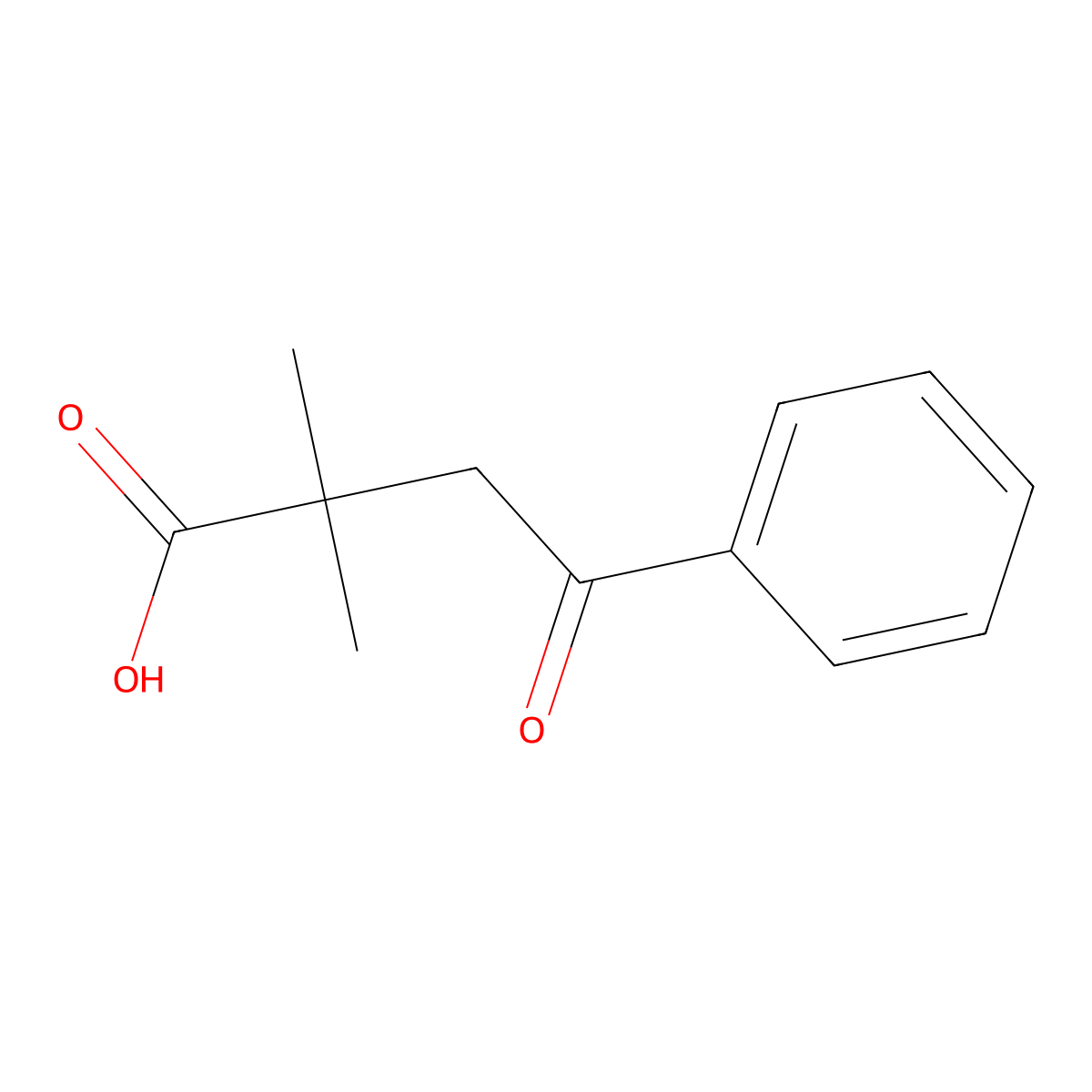 2,2-Dimethyl-4-oxo-4-phenylbutanoic acid molecular structure, CAS 15116-34-4