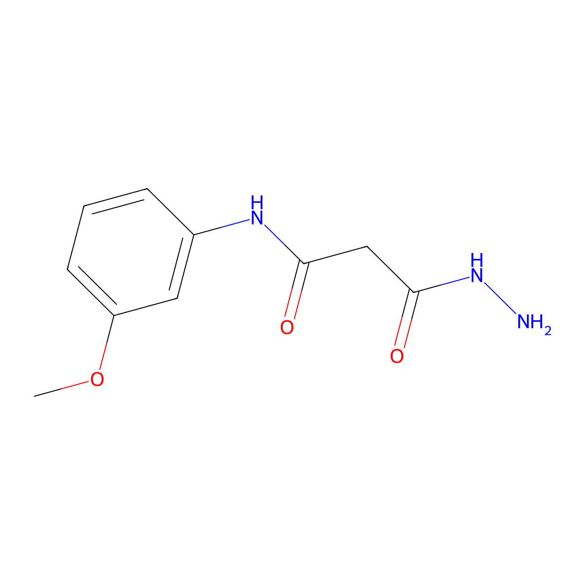 3-hydrazinyl-N-(3-methoxyphenyl)-3-oxopropanamide molecular structure, CAS 15116-39-9