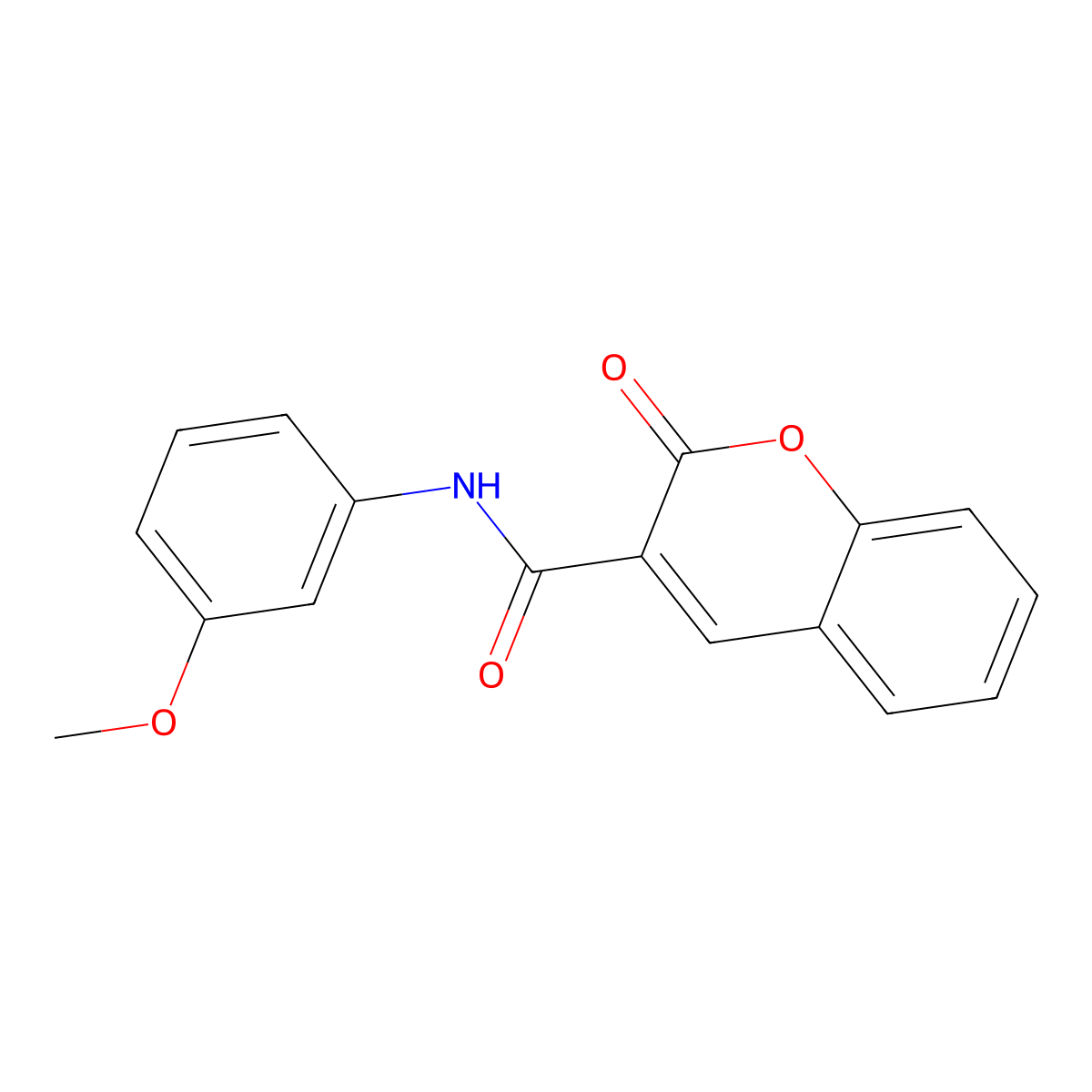 N-(3-methoxyphenyl)-2-oxo-2H-chromene-3-carboxamide molecular structure, CAS 15116-42-4