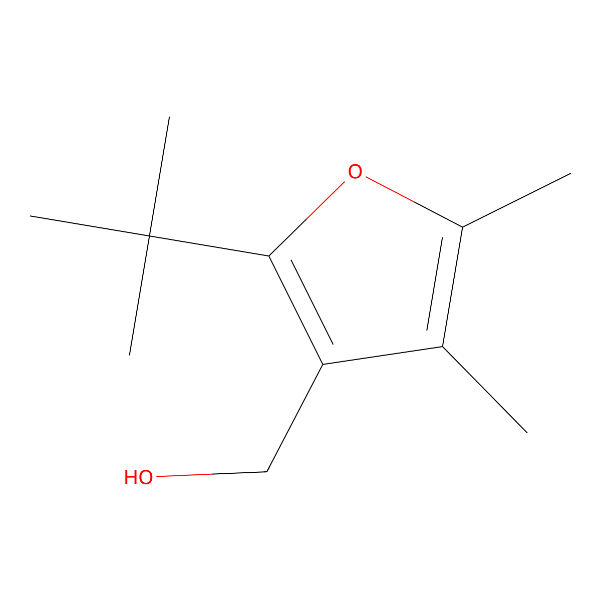 (2-tert-Butyl-4,5-dimethylfuran-3-yl)methanol molecular structure, CAS 1511605-10-9