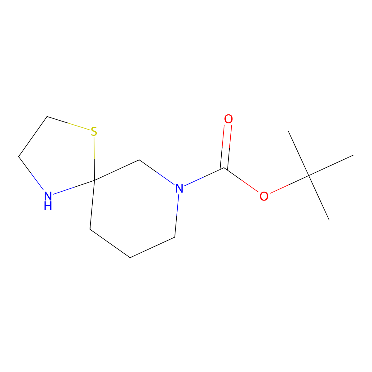Tert-butyl 1-thia-4,7-diazaspiro[4.5]decane-7-carboxylate molecular structure, CAS 1511615-73-8