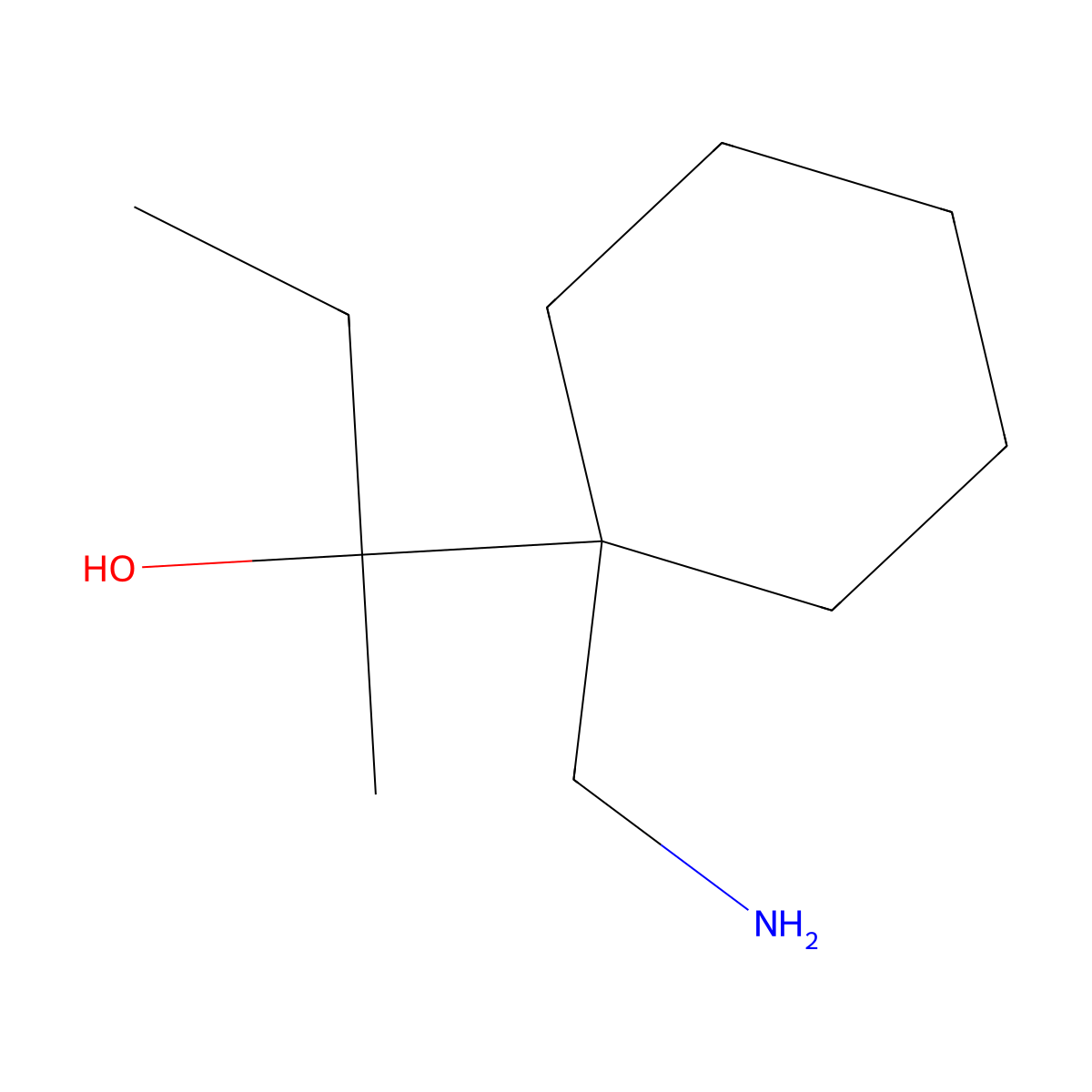 2-[1-(Aminomethyl)cyclohexyl]butan-2-ol molecular structure, CAS 1511619-85-4
