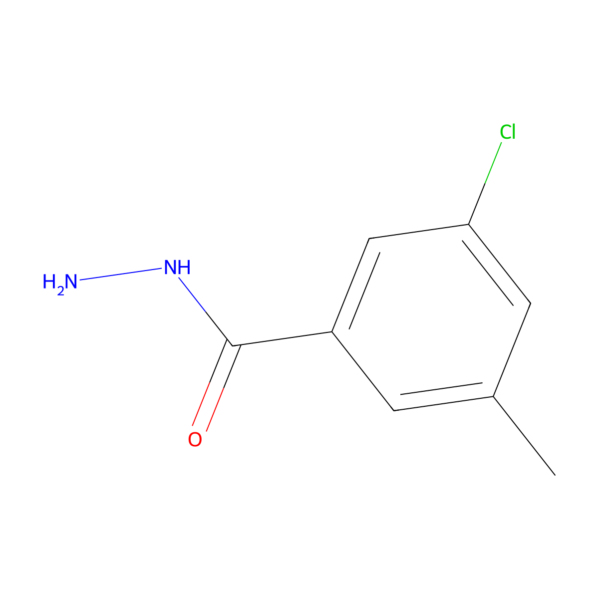 3-Chloro-5-methylbenzohydrazide molecular structure, CAS 1511628-26-4