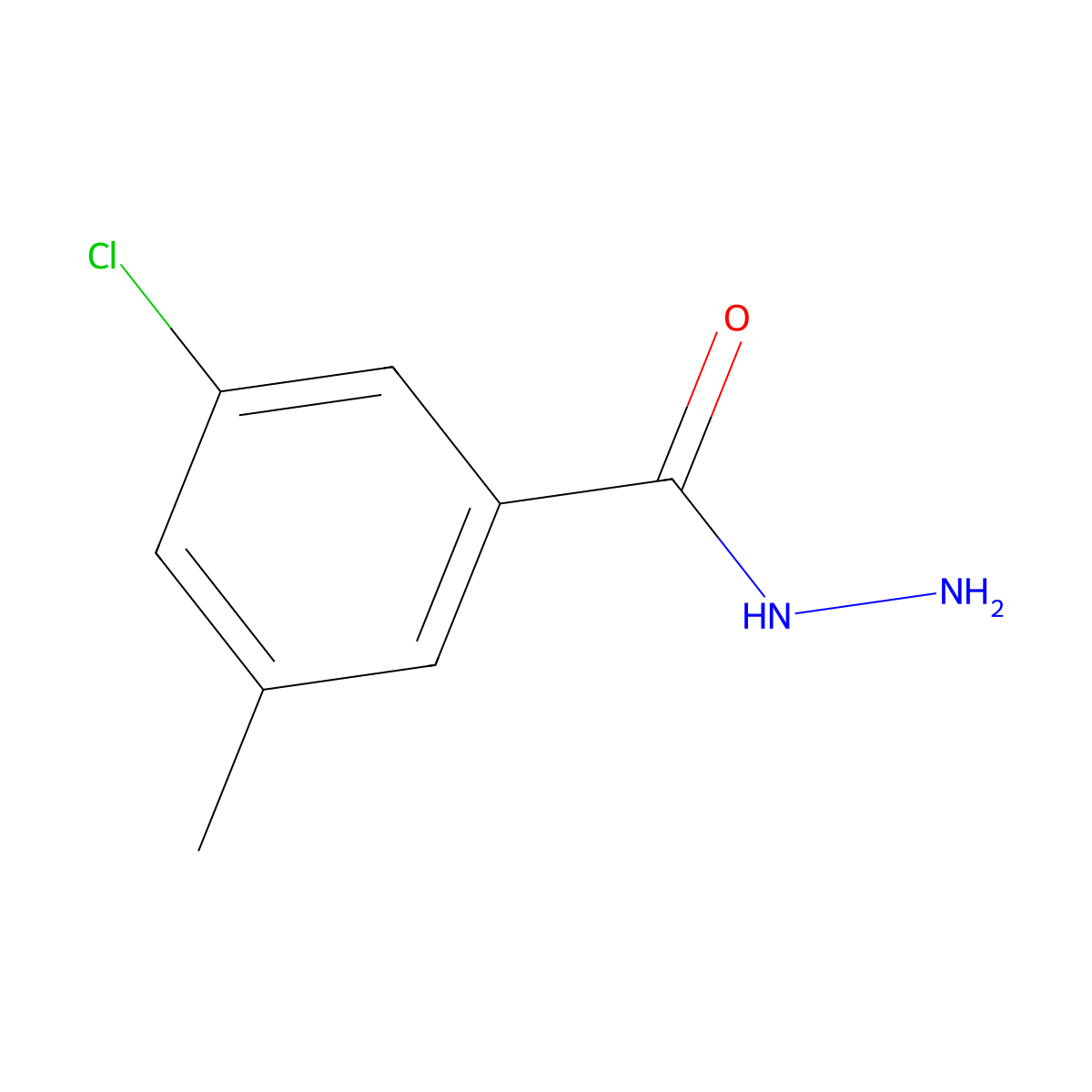 3-Chloro-5-methylbenzohydrazide molecular structure, CAS 1511628-26-4
