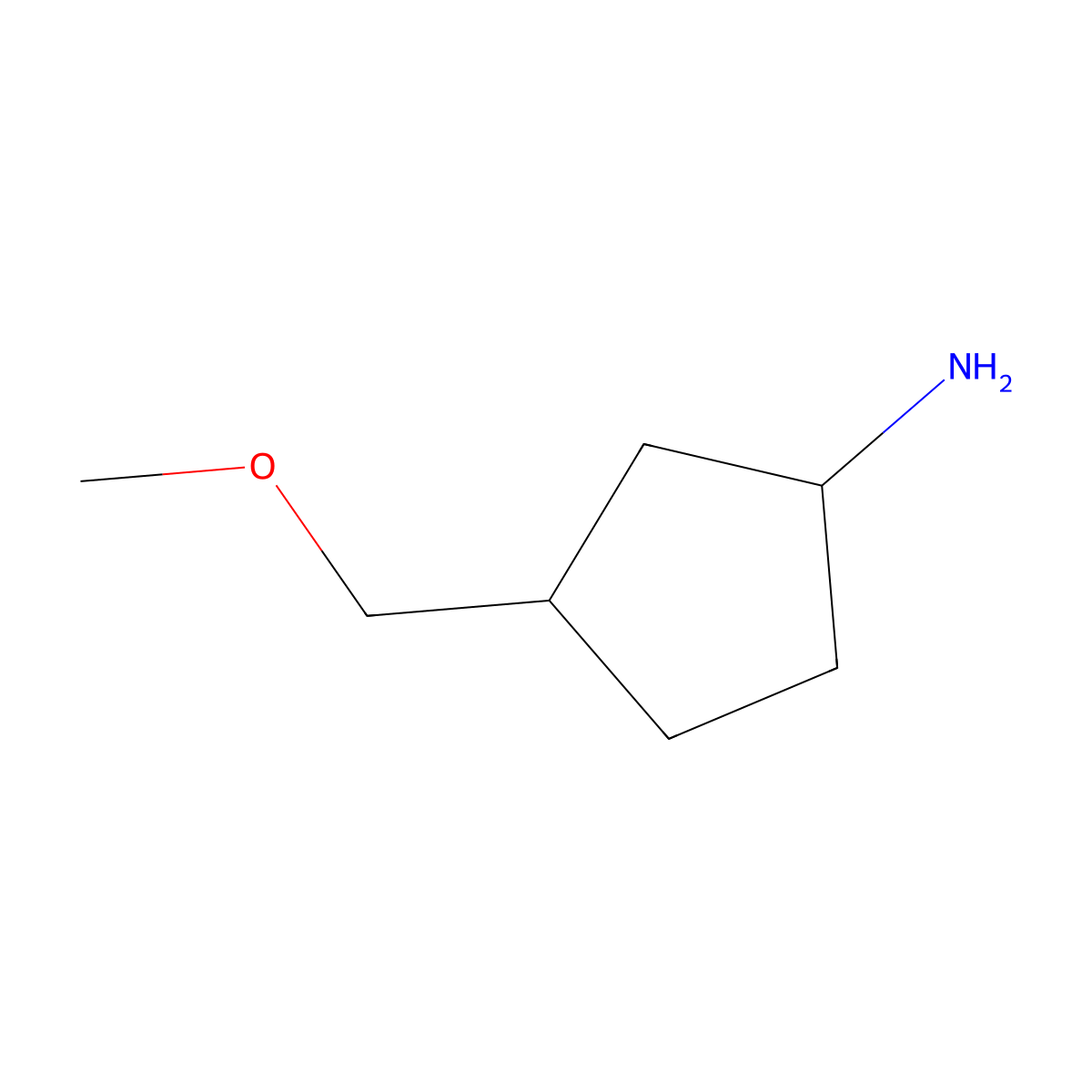 3-(Methoxymethyl)cyclopentan-1-amine molecular structure, CAS 1511628-77-5