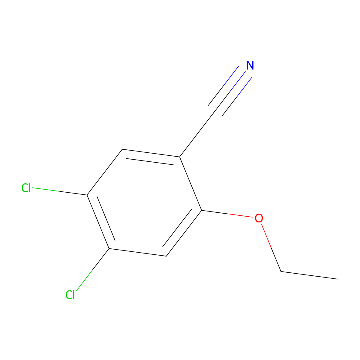 4,5-Dichloro-2-ethoxybenzonitrile molecular structure, CAS 1511630-21-9