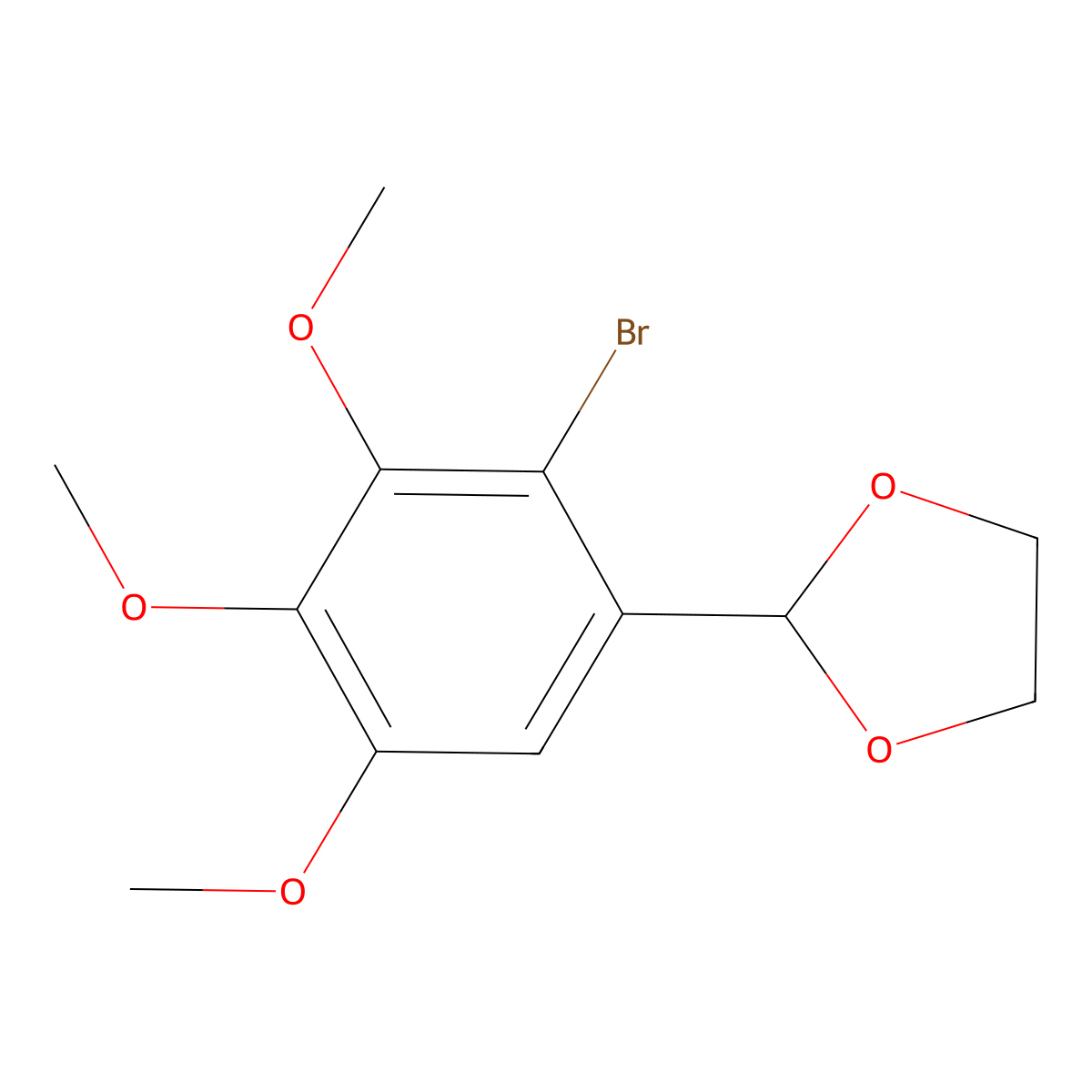 2-(2-Bromo-3,4,5-trimethoxyphenyl)-1,3-dioxolane molecular structure, CAS 151166-78-8