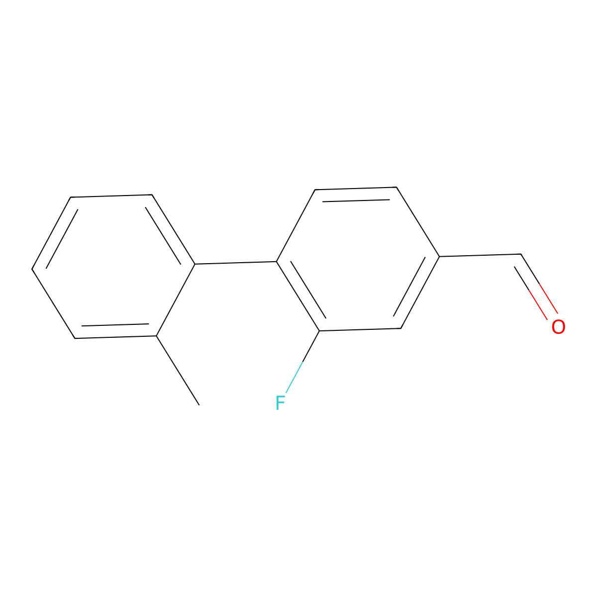 2-Fluoro-2'-methyl-[1,1'-biphenyl]-4-carbaldehyde molecular structure, CAS 1511661-14-5