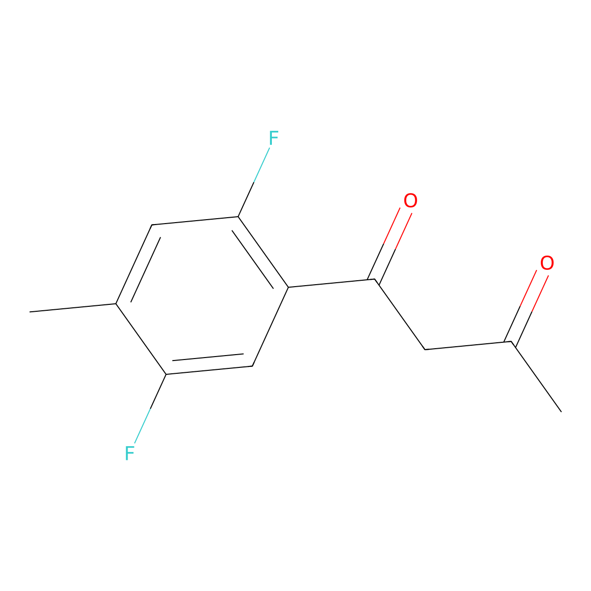 1-(2,5-Difluoro-4-methylphenyl)butane-1,3-dione molecular structure, CAS 1511670-84-0