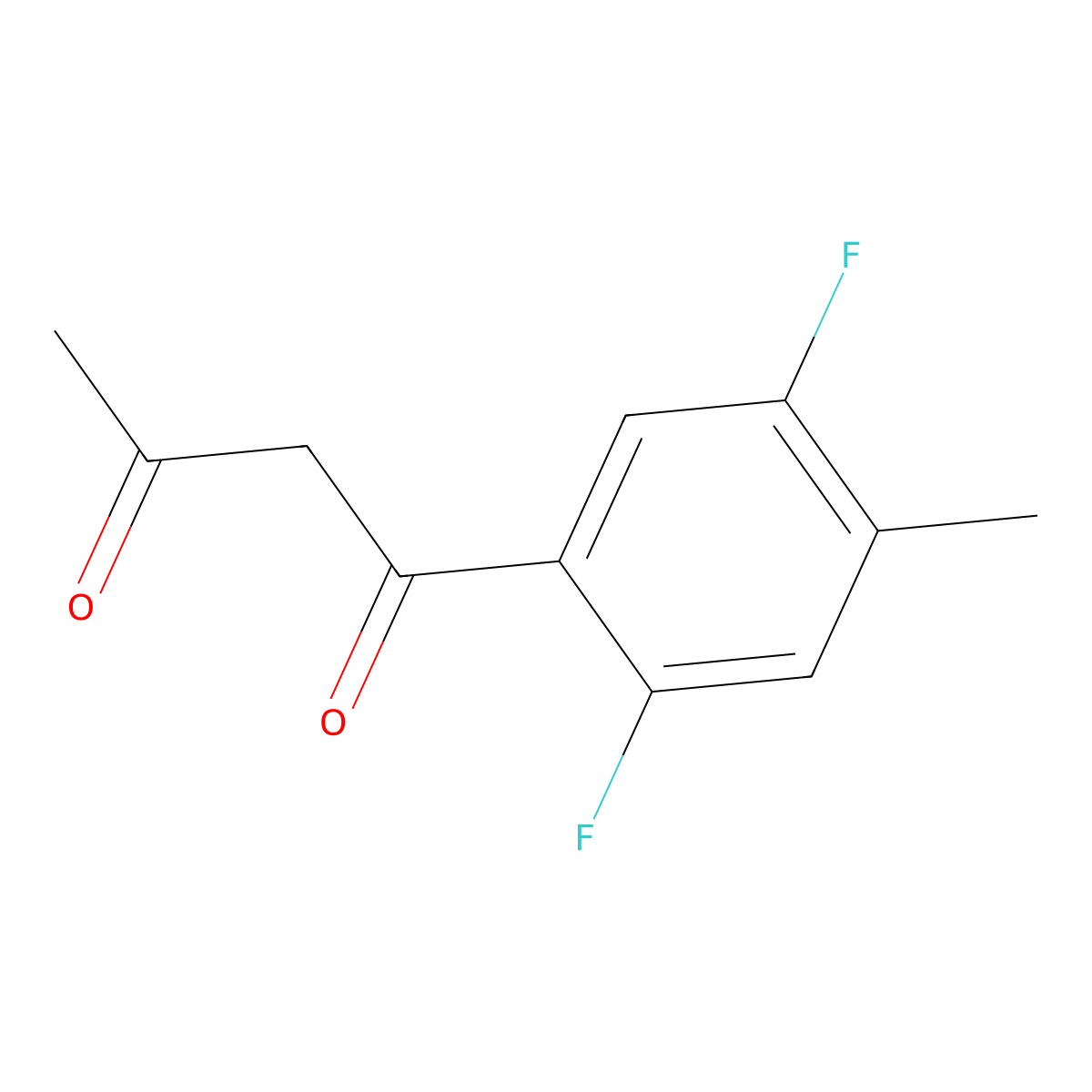 1-(2,5-Difluoro-4-methylphenyl)butane-1,3-dione molecular structure, CAS 1511670-84-0