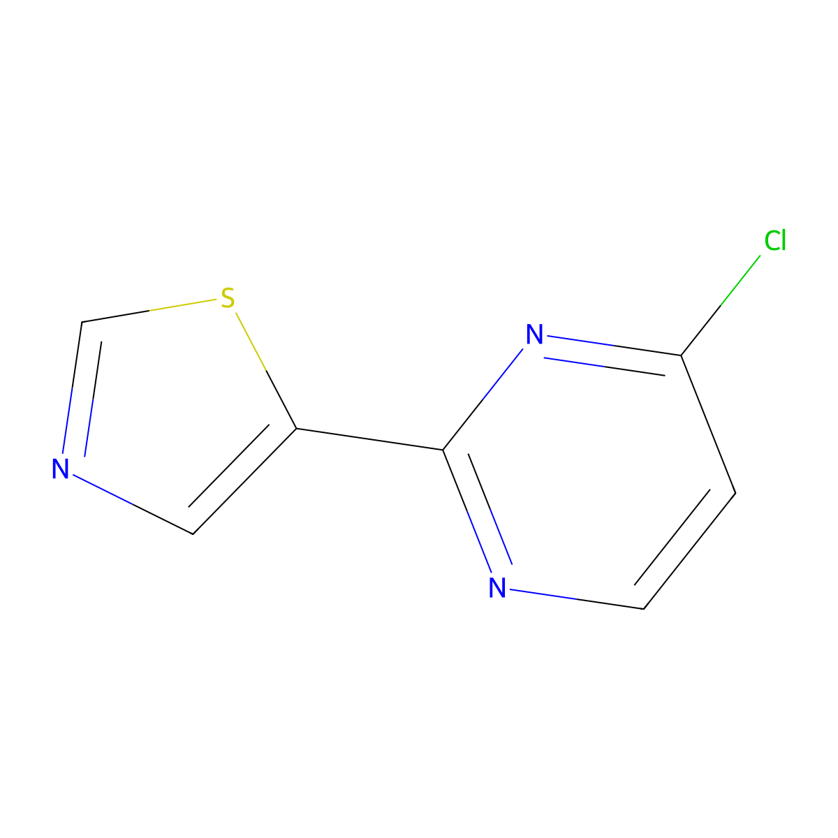 4-Chloro-2-(1,3-thiazol-5-YL)pyrimidine molecular structure, CAS 1511675-70-9