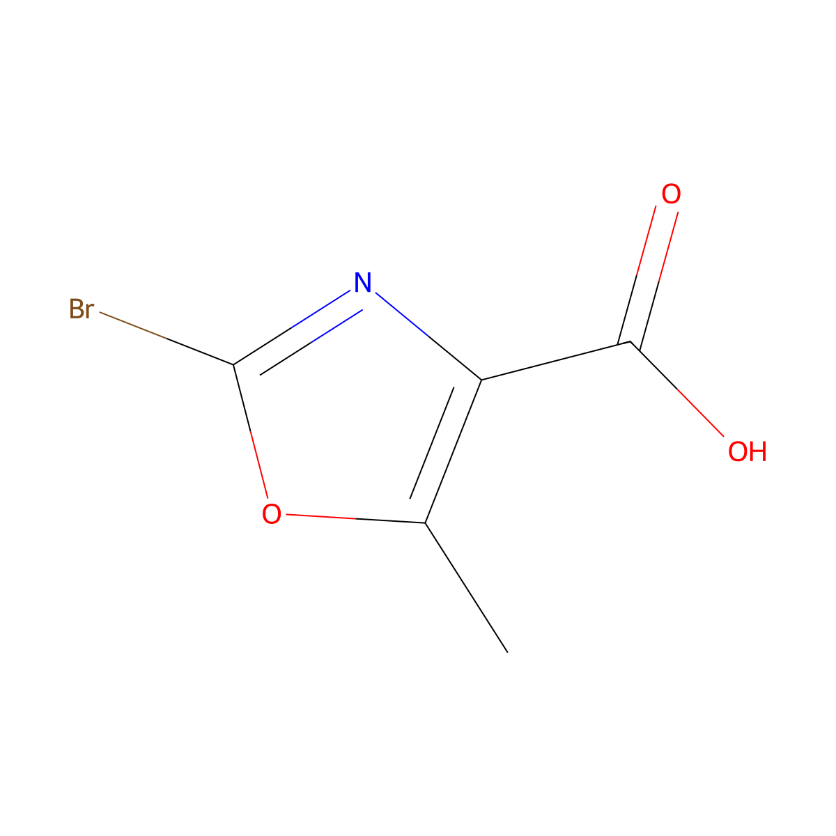 2-Bromo-5-methyloxazole-4-carboxylic acid molecular structure, CAS 1511684-79-9