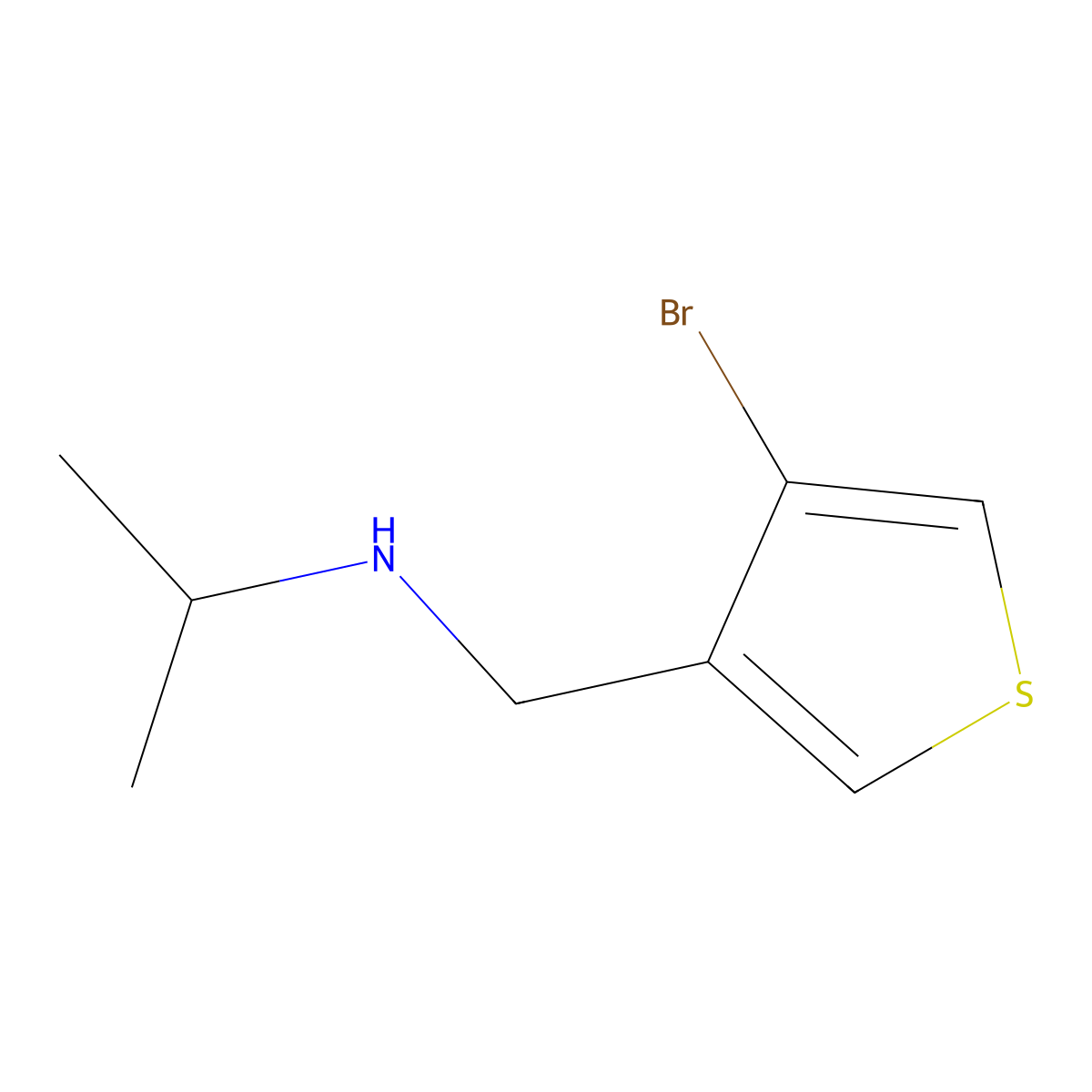 n-((4-Bromothiophen-3-yl)methyl)propan-2-amine molecular structure, CAS 1511685-49-6
