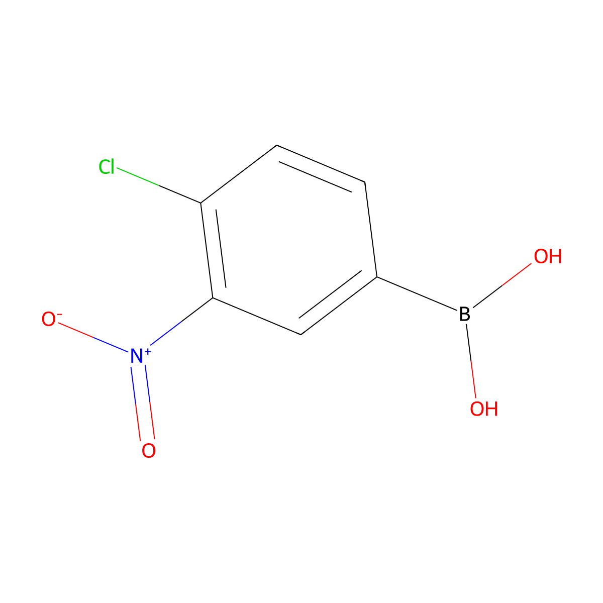 (4-Chloro-3-nitrophenyl)boronic acid molecular structure, CAS 151169-67-4