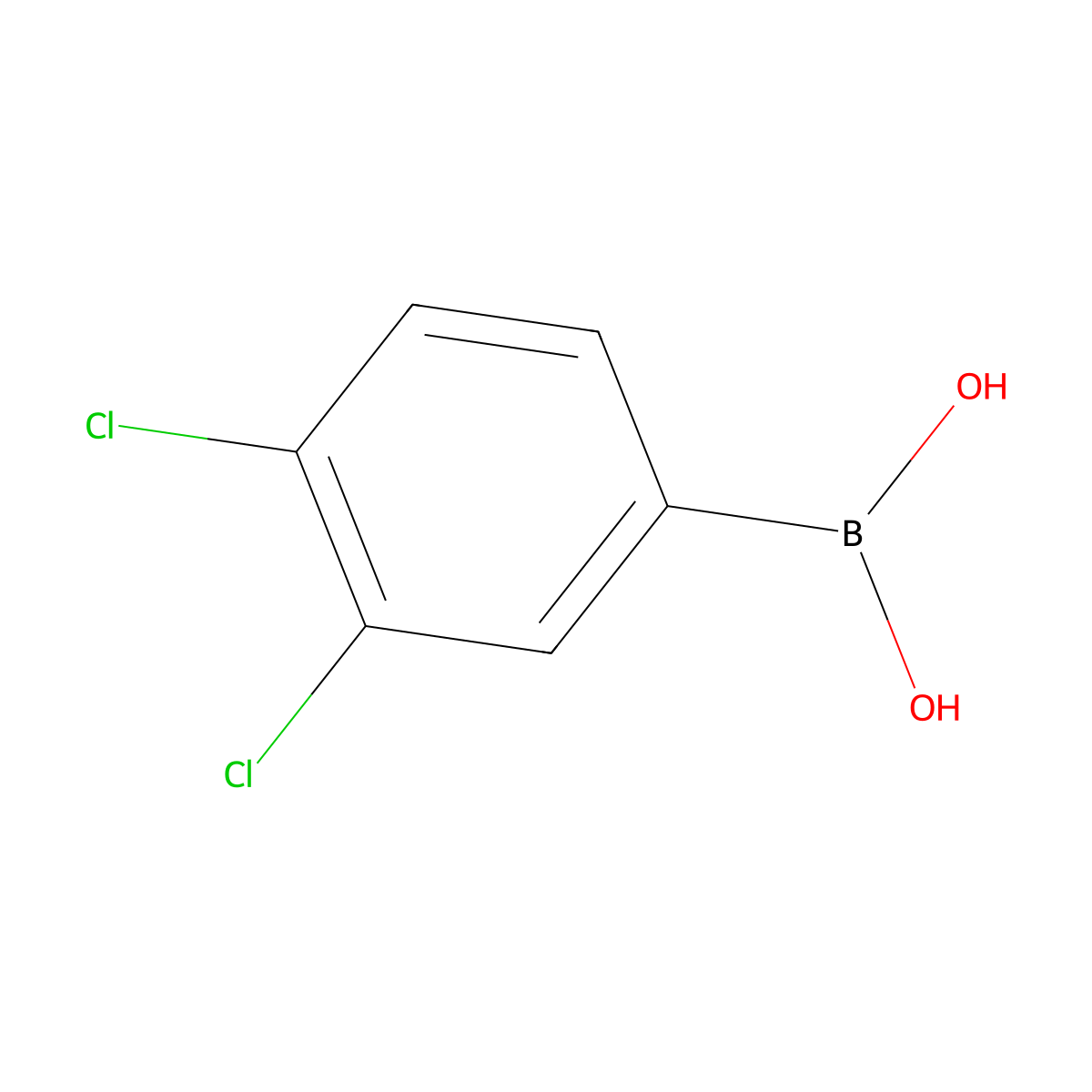3,4-Dichlorobenzeneboronic acid molecular structure, CAS 151169-75-4