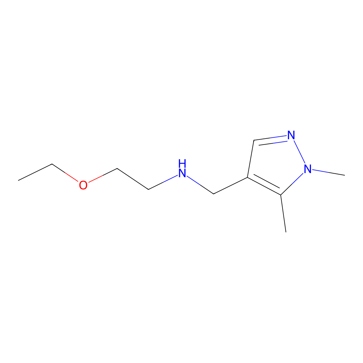 [(1,5-Dimethyl-1H-pyrazol-4-yl)methyl](2-ethoxyethyl)amine molecular structure, CAS 1511695-26-3