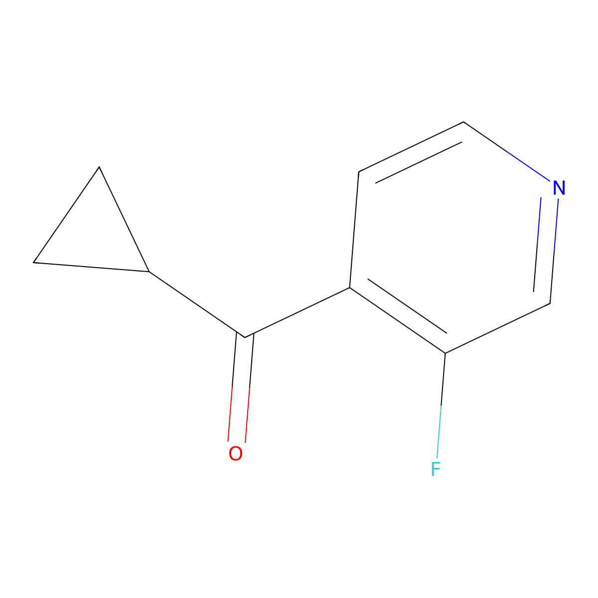 Cyclopropyl(3-fluoropyridin-4-yl)methanone molecular structure, CAS 1511695-96-7