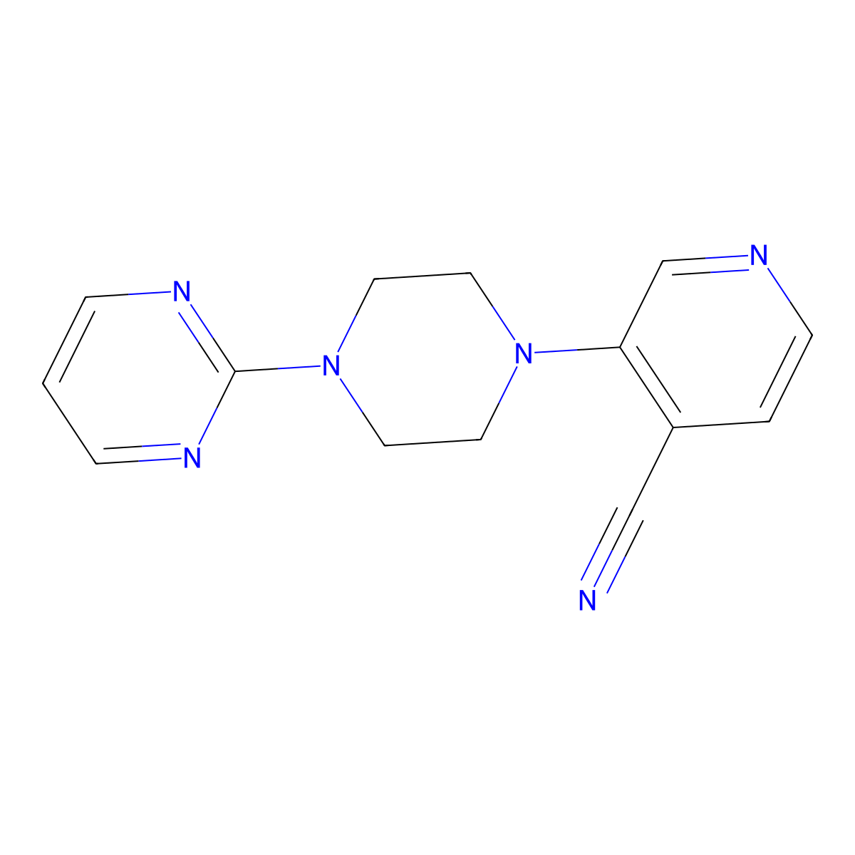3-[4-(Pyrimidin-2-yl)piperazin-1-yl]pyridine-4-carbonitrile molecular structure, CAS 1511705-66-0