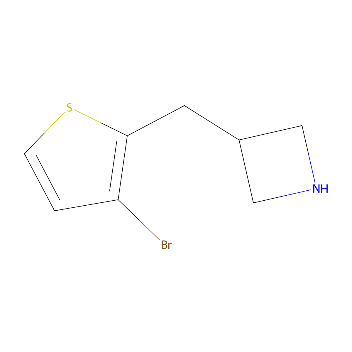 3-((3-Bromothiophen-2-yl)methyl)azetidine molecular structure, CAS 1511712-43-8
