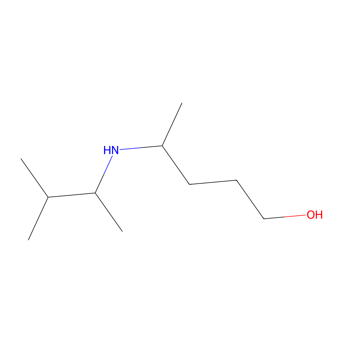 4-[(3-Methylbutan-2-yl)amino]pentan-1-ol molecular structure, CAS 1511726-65-0