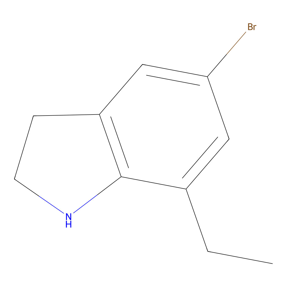 5-Bromo-7-ethylindoline molecular structure, CAS 1511739-34-6