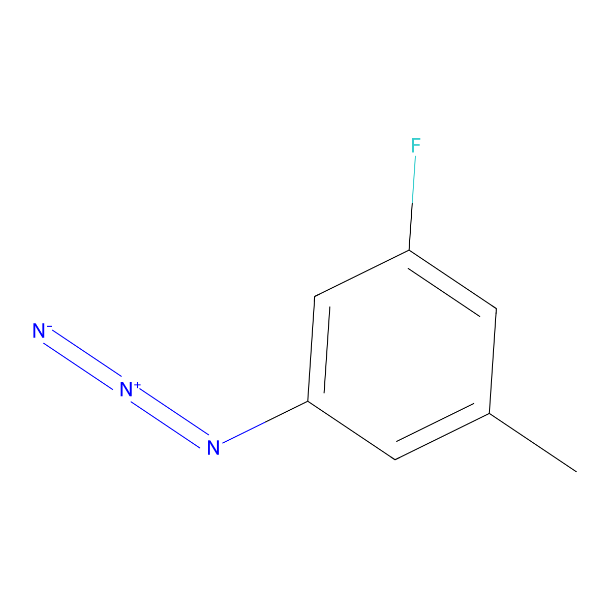 1-Azido-3-fluoro-5-methylbenzene molecular structure, CAS 1511741-94-8