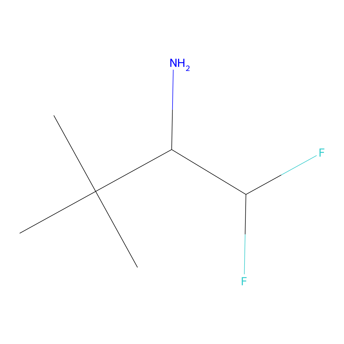 1,1-Difluoro-3,3-dimethylbutan-2-amine molecular structure, CAS 1511743-14-8