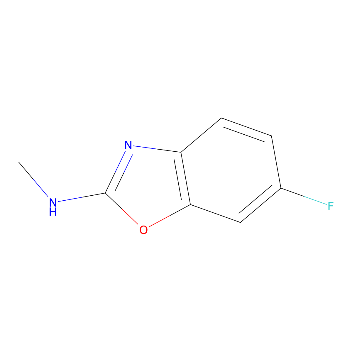 6-Fluoro-N-methyl-1,3-benzoxazol-2-amine molecular structure, CAS 1511746-58-9