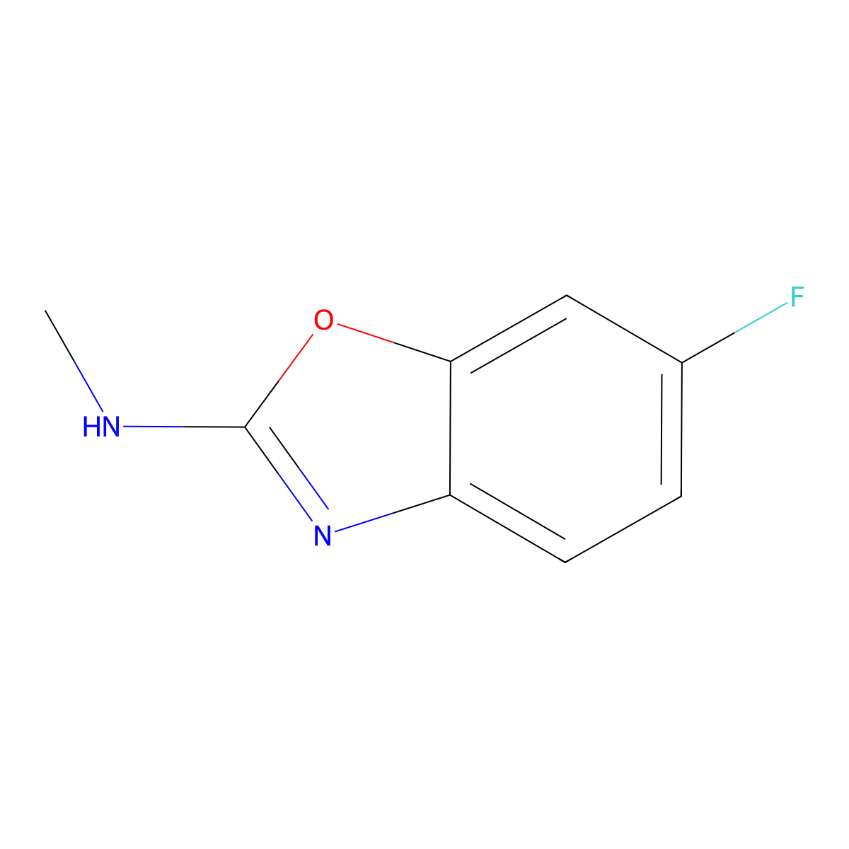 6-Fluoro-N-methyl-1,3-benzoxazol-2-amine molecular structure, CAS 1511746-58-9