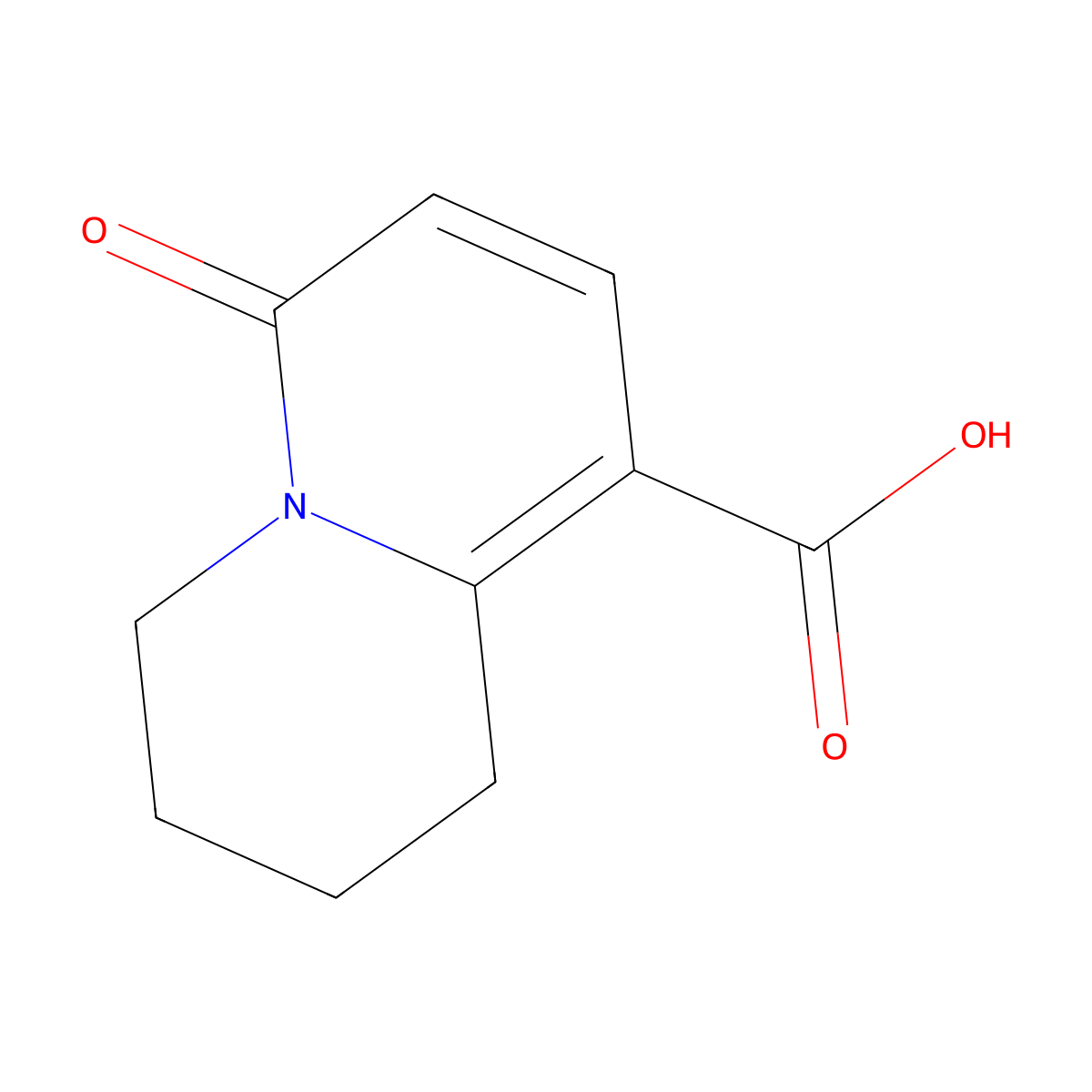 6-Oxo-2,3,4,6-tetrahydro-1H-quinolizine-9-carboxylic acid molecular structure, CAS 1511756-34-5
