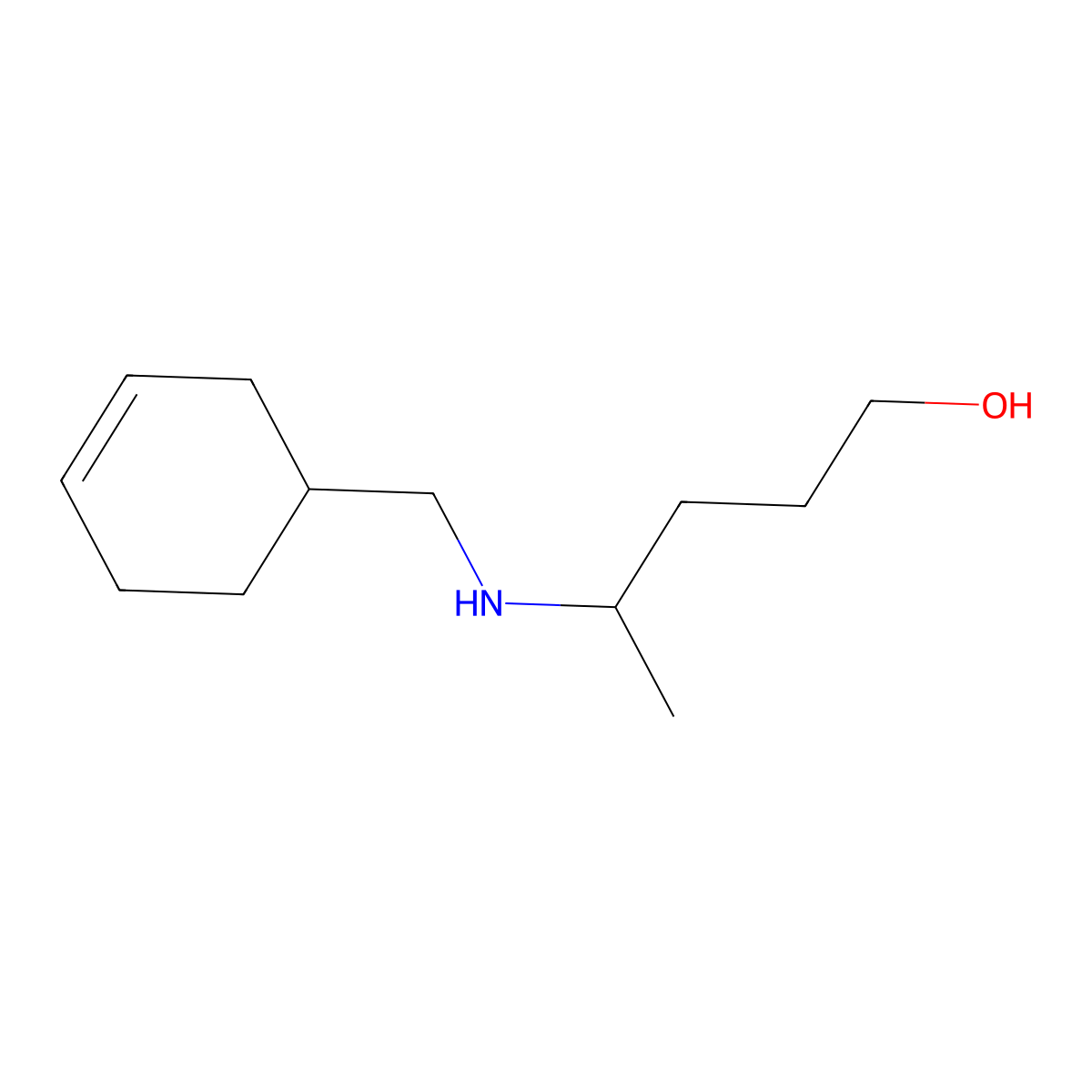 4-{[(Cyclohex-3-en-1-yl)methyl]amino}pentan-1-ol molecular structure, CAS 1511757-58-6