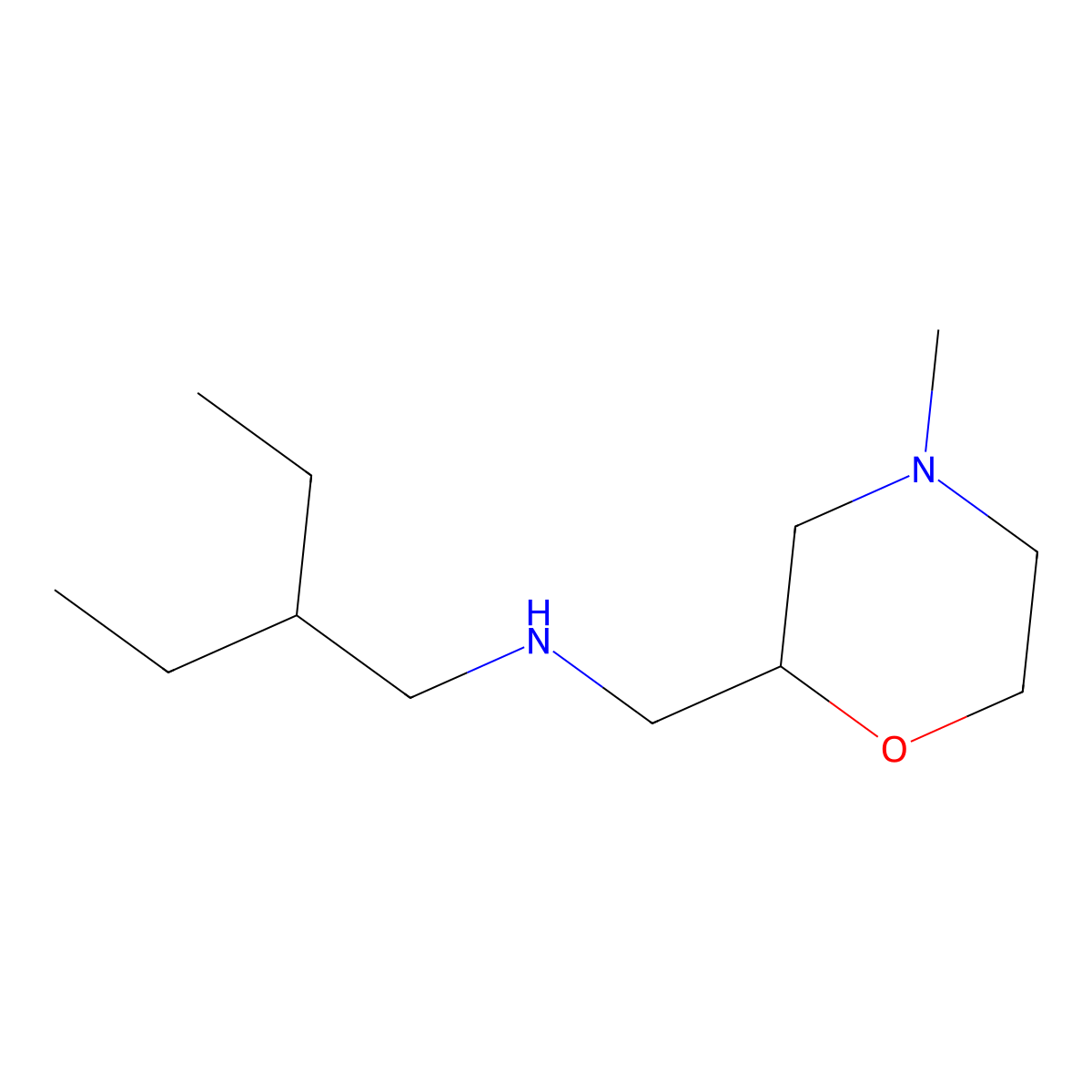 (2-Ethylbutyl)[(4-methylmorpholin-2-yl)methyl]amine molecular structure, CAS 1511787-79-3