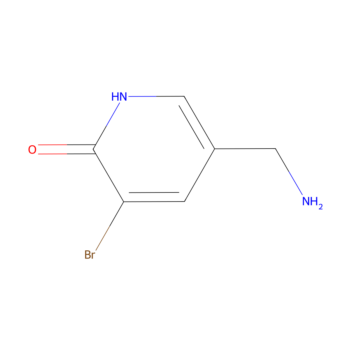 5-(Aminomethyl)-3-bromopyridin-2-ol molecular structure, CAS 1511792-50-9