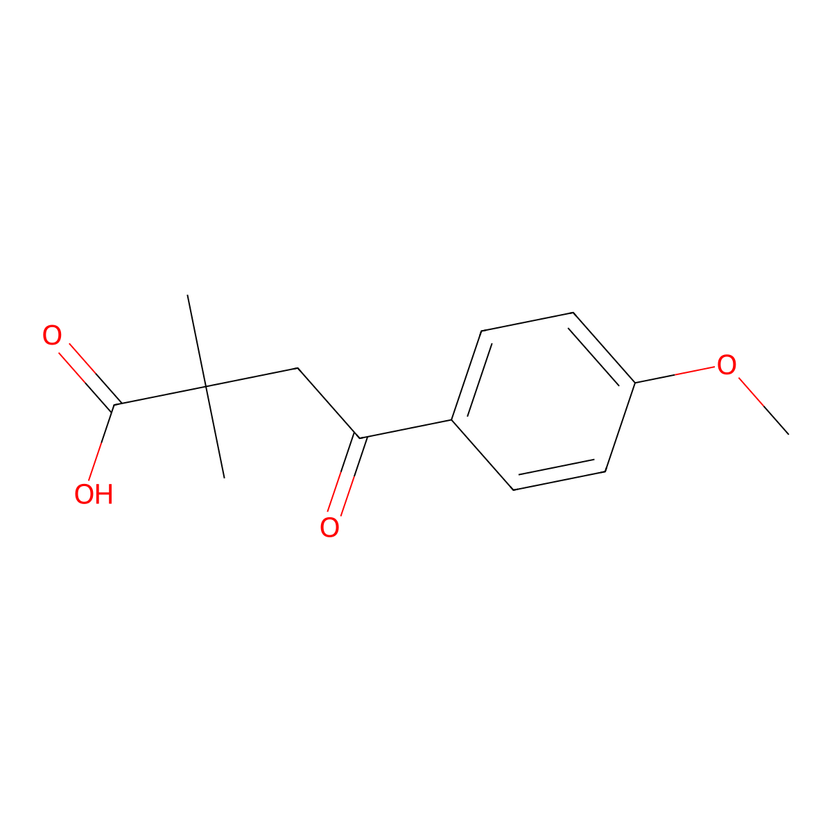 4-(4-Methoxyphenyl)-2,2-dimethyl-4-oxobutanoic acid molecular structure, CAS 15118-48-6