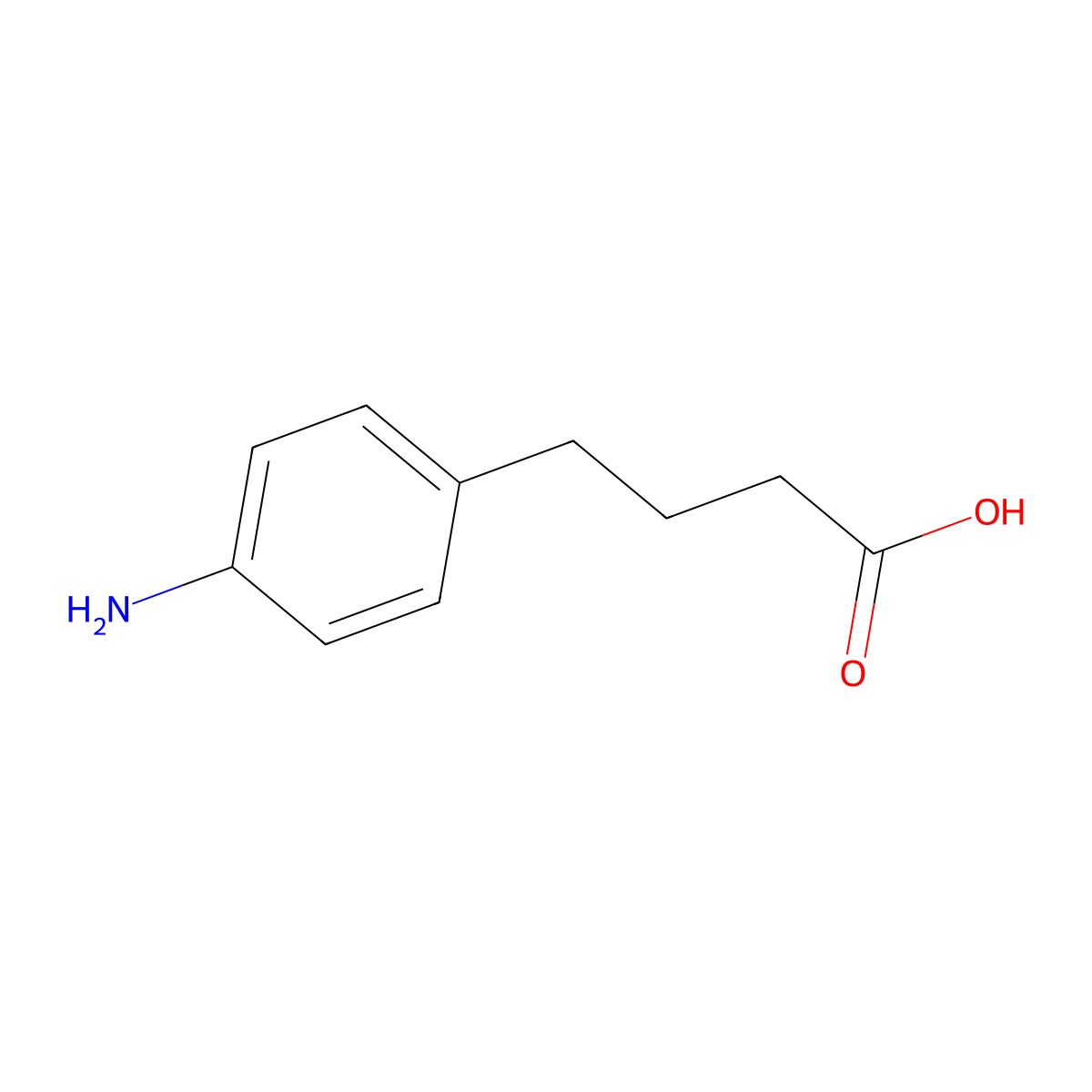 4-(4-Aminophenyl)butanoic acid molecular structure, CAS 15118-60-2