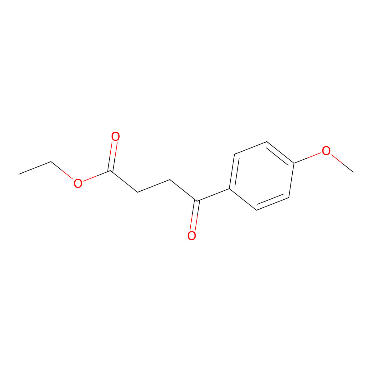 Ethyl 3-(4-methoxybenzoyl)propionate molecular structure, CAS 15118-67-9