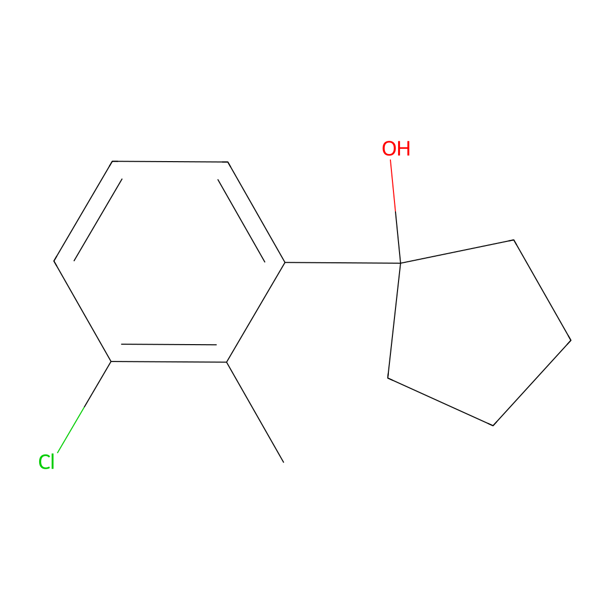 1-(3-Chloro-2-methylphenyl)cyclopentanol molecular structure, CAS 1511808-64-2
