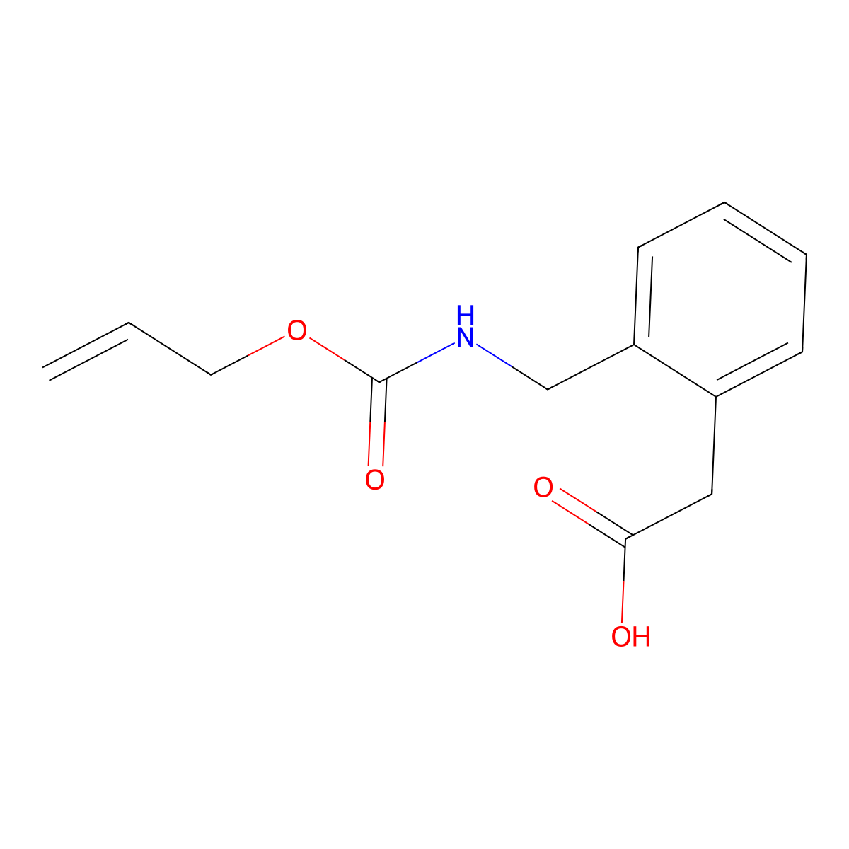 2-[2-({[(Prop-2-en-1-yloxy)carbonyl]amino}methyl)phenyl]acetic acid molecular structure, CAS 1511817-04-1