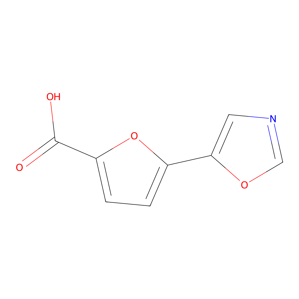 5-(1,3-Oxazol-5-yl)furan-2-carboxylicacid molecular structure, CAS 1511829-82-5
